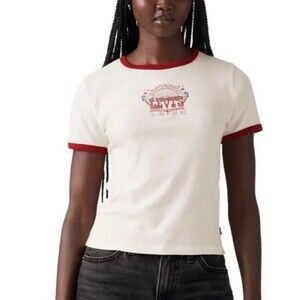 NWT Levi’s Women Graphic Ringer T-shirt Size S